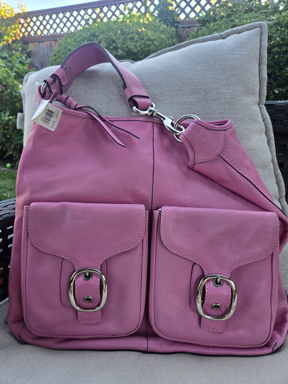 NWT Vintage Coach Elisa XL Slim Duffle, Bleeker Line